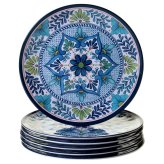 Blue Talavera Melamine Dinner Plates