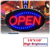 Bright Motion Open Sign with LED Lights and On/Off Switch