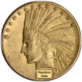 Vintage American Gold Coin - Indian Head Design - $10 Denomination