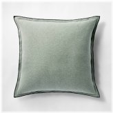 Green Linen Square Pillow