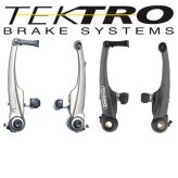 Precision V-Brake System by TEKTRO: Black/Silver, Front/Rear Fit for Shimano Bikes