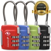 TravelMate Resettable 3-Digit Padlocks - Set of 4