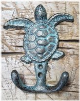 Seaside Turtle Cast Iron Hooks