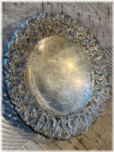 Victorian Relief Repousse Silverplate Openwork Bowl