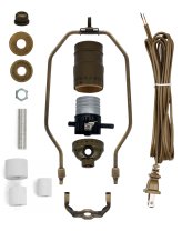 Bottle Lamp Conversion Kit - Antique Brass Finish