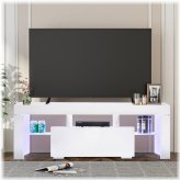 Glossy Media Console for TVs up to 55" with LED Accent