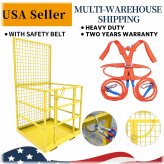 SteelSafe Work Platform Cage - 45x43inch Forklift Safety Basket