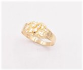 Oval Nugget Ring in 10K Yellow Gold (Unisex)