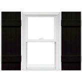 Heritage Batten Black Vinyl Shutters