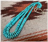 Turquoise Heishi Graduated Necklace