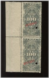 Tropical Revenue Specimen Pair Stamps