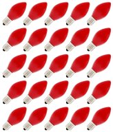 Red Opaque C7 String Light Bulbs - Pack of 25