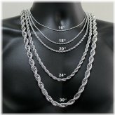 Elegant Steel Twist Rope Necklace Collection