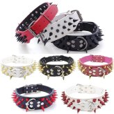 Spiked Leather Dog Collar