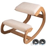 SpineAlign Wooden Kneeling Chair in White