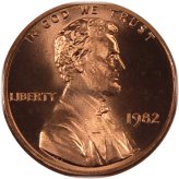 1982 Copper Alloy Lincoln Memorial Cent