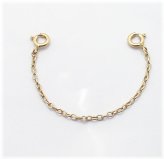 Golden Link Necklace with Double Clasp Extender