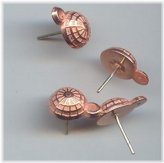 Copper Coated Acrylic Deco Earring Studs