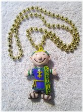 Mardi Gras Mascot Man Necklace