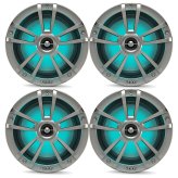 Titanium Marine Speakers with RGB LED Lights (Set of 4)