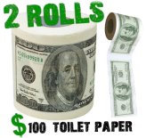 Benjamin's Bathroom Tissue - Money Printed Toilet Paper Roll