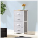 White 4-Drawer Bedroom Cabinet