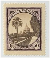 Bernini Colonnades St. Peter's Stamp - 1933 Issue