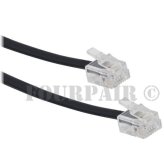 LongReach Connect - Black Telephone Line Cord for Modems, Fax and Phones