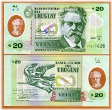 Uruguay 20 Pesos Uruguayos (2020, P-W101) Polymer Banknote - A-Serie UNC