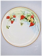 Red Currant Berry Hand Painted Decorative Plate by Thomas Bavaria