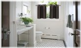 Modern Semisheer Bathroom Window Panels