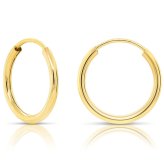 Golden Circle Hoop Earrings