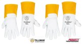 Pearl Goatskin Welding Gloves with Extended Cuff