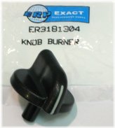 Black Gas Range Burner Knob for Whirlpool and Kitchenaid Ranges