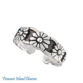 Sterling Silver Daisy Toe or Pinkie Ring