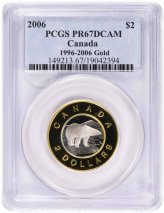 2006 Gold PR67DCAM PCGS $2 Canadian Coin