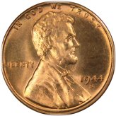 1944 S Lincoln Wheat Cent BU Uncirculated Mint State Bronze Penny