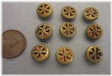 Victorian Red Twinkle Star Button Set