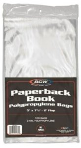 Paperback Book Protection Bags