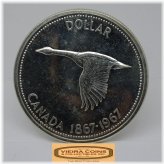 Silver Confederation Centennial Dollar