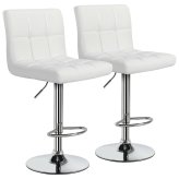 Leather Height-Adjustable Stools for Home Bars and Kitchens