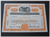 Vintage Republic Petroleum Specimen Certificate