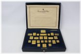 South African Sterling Stamp Set with Gold Plating and Hallmark (1985)