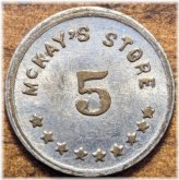McKay's Store Ingle System 5 Patent 1914 Trade Token