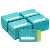 Guest Greeting Sleeves: Teal Keycard Envelopes (500 Pack)