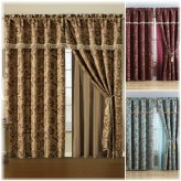 Adelle Paisley Jacquard Embroidery Curtain Set