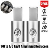 Power and Ground 1/0 to 1/0 Gauge Amp Input Wire Reducer Set