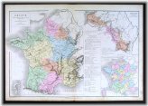 1882 Drioux Map: France Cultural Agriculture & Rhine Basin