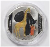 Somalia Republic 4000 Shillings Silver Proof Giraffe Coin Zheng He 25/925