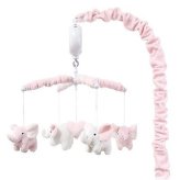 Pink Elephant Lullaby Crib Mobile